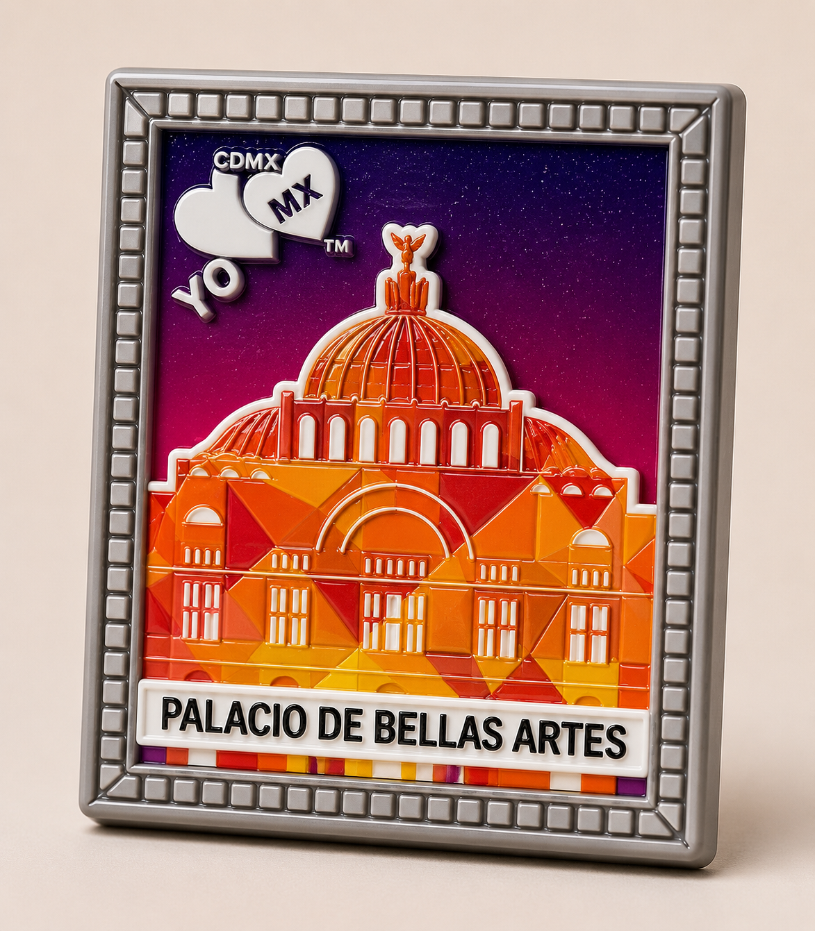 Imán YO ❤️ MX — Bellas Artes minimal